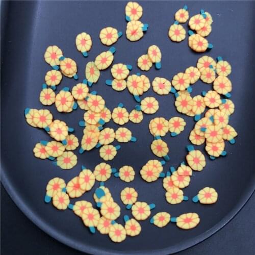 60g Daisy Yellow Polymerclay,Soft Clay Sprinkles For Kids Diy/Scrapbook Decoration/Craft Filler/Craft Diy Making/Nail Arts