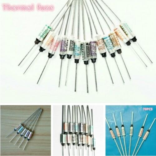 70pcs/bag Thermal Fuse 70E 76E 91E 96E 109E 119E 129E 139E 152E 169E 188E 214E 226E 240E Assortment Kit