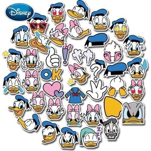 Disney 40pcs cartoon anime Donald Duck sticker cute mini mobile phone water cup children’s stationery waterproof sticker set