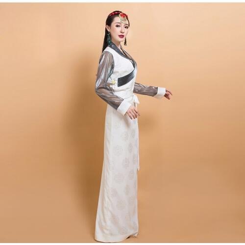 New Bora Ando Tibetan Long Robe Ethnic style Lhasa Gown Dress Traditional Tibetan Women Clothing Nepal Tibet Tourist costumes