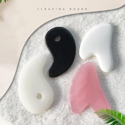 Face Gua Sha Board Facial Scraping Scrapping Plate Face Body Massage Tool New Resin heart-shaped Gua Sha
