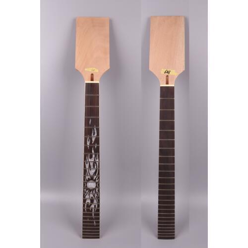 22fret Guitar Neck Replacement Unfinished LP Style Paddle Head Mahogany Rosewood Fretboard 25.5inch Bolt On