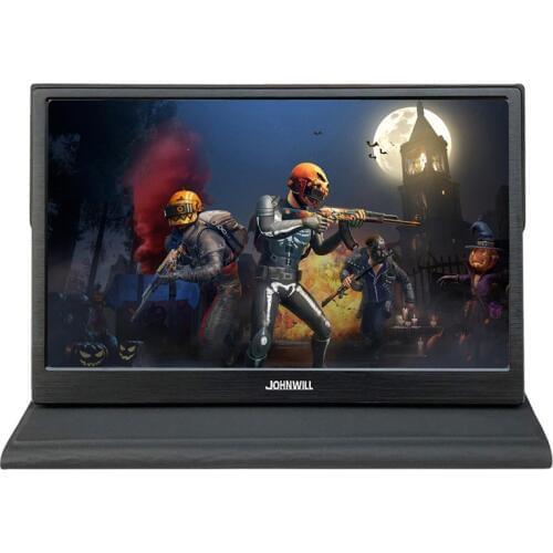 15.6 Inch LCD CNC Portable Laptop Gaming Monitor 1920x1080 IPS Display with 2 Mini HDMI USB Port for Raspberry Pi Switch PS4 Pc