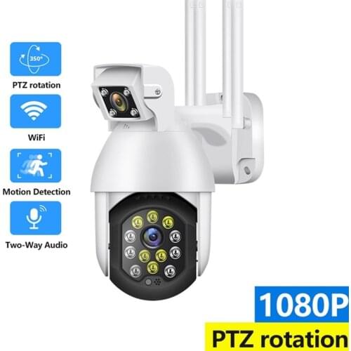 1080P PTZ Wifi IP Camera Security Outdoor Wireless CCTV Camera Surveillance Motion Detection IR Night Vision 2-Way Audio Camera