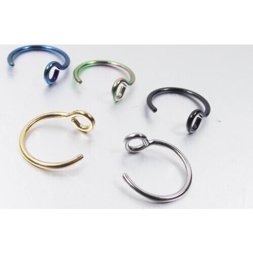 10Pcs The Latest Stainless Steel U Round Nose Ring Nasal Nails Puncture Accessories Wholesale Titanium Steel