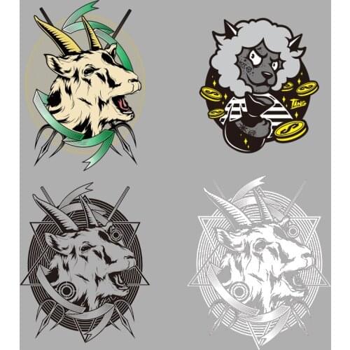 HOT Fashion Sheep Pattern Heat Vinyl Ironing Stickers Decor Patches for Clothing DIY T-shirt Heat-sensitive Patches