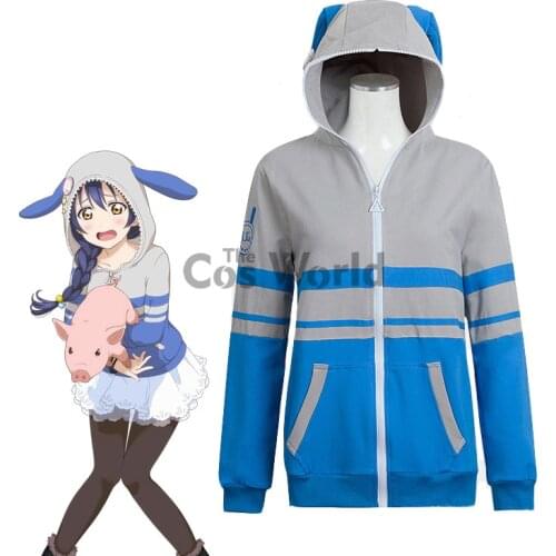 Love Live School Idol Project Sonoda Umi Animal Hoody Hoodie Sweater Coat Jackets Outwear Outfit Cosplay Costumes