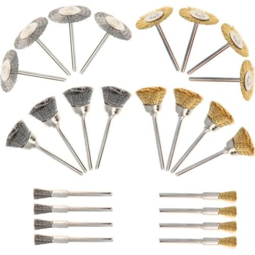 Utoolmart 1 set Copper/Steel Wire Brushes Kit 24pcs/set 32pcs/set 45pcs/set Mini Brushes For Polishing High Quality Hand Tools