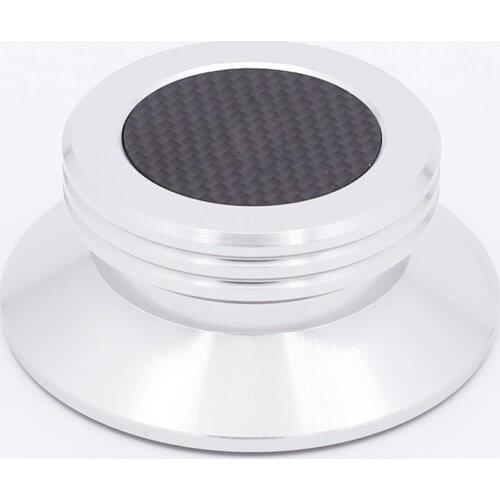 New carbon fiber aluminum alloy LP Vinyl Turntables Metal Disc Stabilizer Record Weight/Clamp HiFi