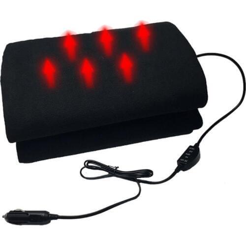 Drop shipping 12V Heating Blanket Accelerated Heating Thermostat Car Cashmere Worsted Cloth Heating Blanket