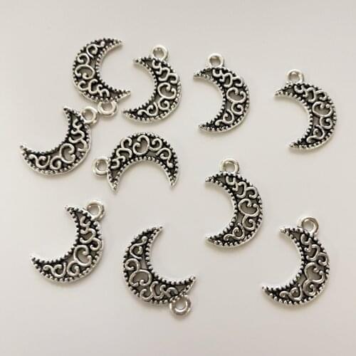 60pcs Moon Connector Charms,For Women Jewelry DIY Necklace Bracelet Key Chain Aesthetic Accessories Jewelry Making Supplies