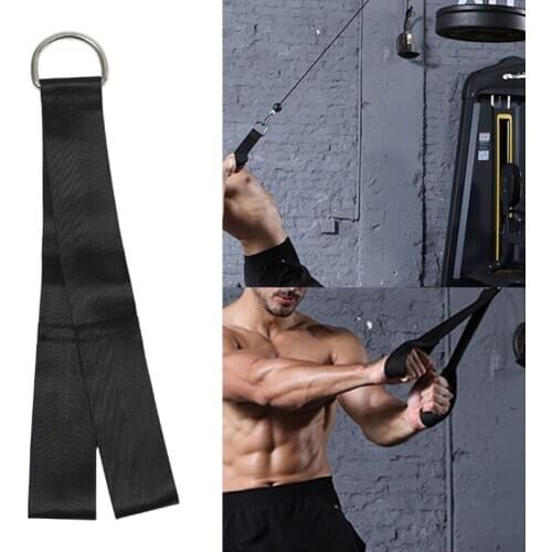 Durable Fitness Pull Rope Non-slip Rally Handle Resistance Band Gym Super Strong Webbing Fitness Grip Heavy D-Rings