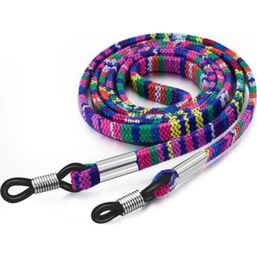 Men Women Ethnic Style Multi Color Glasses Rope 5mm Sunglasses Neck Cord Strap Eyeglass String Holder