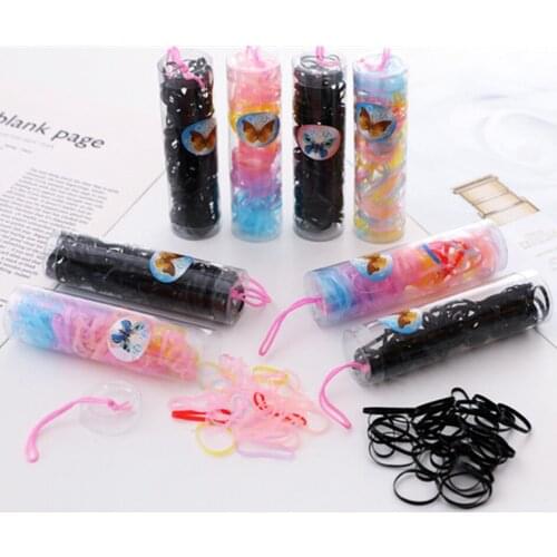 Fashion Disposable Rubber Bands Hairband Rope Elastic Stationery Holder Band School Office Wedding Small Fresh Hair Supplies