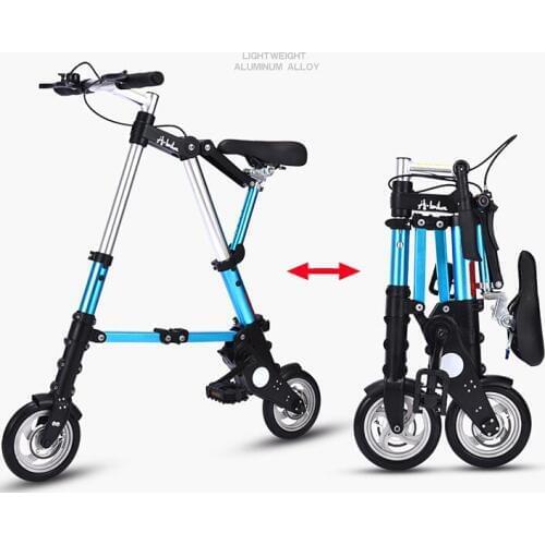 Factory direct sale 10-inch latest upgrade mini ultra light folding bicycle aluminum portable mountain bike