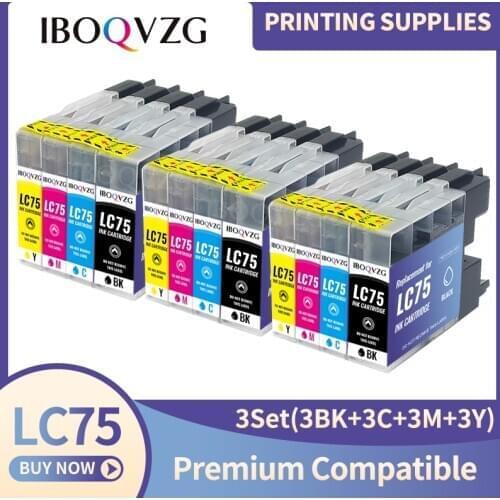 IBOQVZG Compatible Ink Cartridge For LC12 LC40 LC71 LC73 LC75 LC400 LC1220 LC1240 For Brother MFC-J6910CDW J6710CDW J840N
