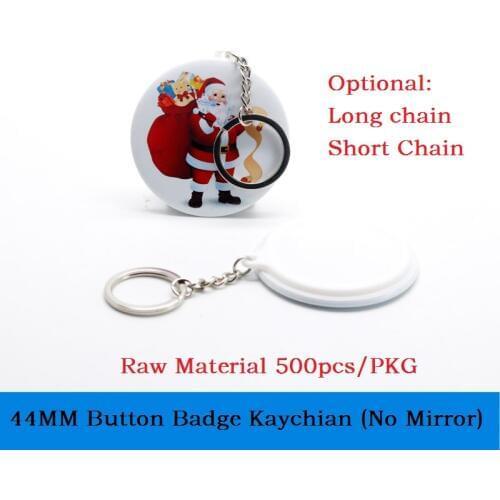 [Ready Stock] DIY 44mm button badge Keychain Badge Raw Material Button Badge Supplies 500pcs/PKG Long chain and short chain