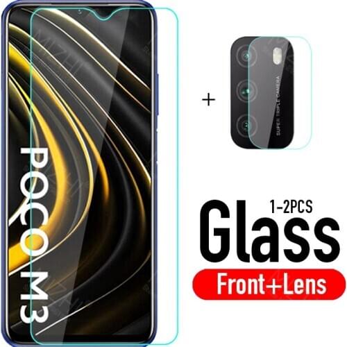 Protective glass poco m3 camera lens screen protector For xiaomi poco m3 m 3 xiomi xaomi mi pocom3 tempered glass film