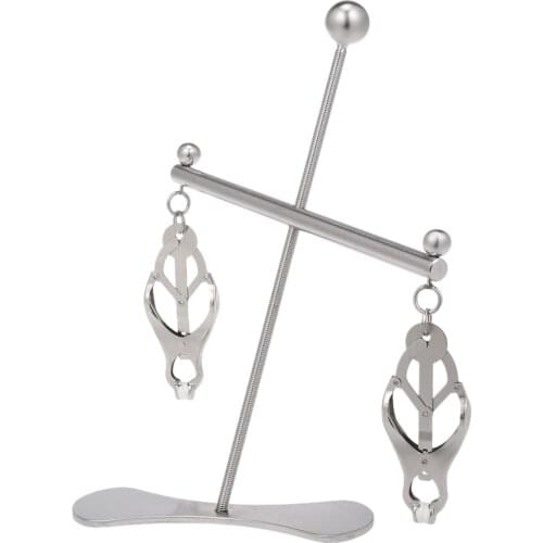 Stainless Steel Nipple Clamps Adjustable Nipple Squeezing Stretching Flirting Breast Clips BDSM Adult Games Sex Toys For Couples