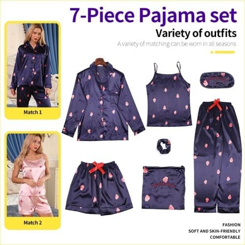 Women Pajamas Sets top and shorts Sleeveless Sexy Sleepwear Silk Striped Nightwear Domestic Wear Spring Summer Autumn Homewear