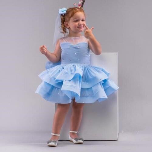 1-14 Years Kids Dress for Girls Wedding Little Princess Birthday Party Pageant Formal Gown For Teen