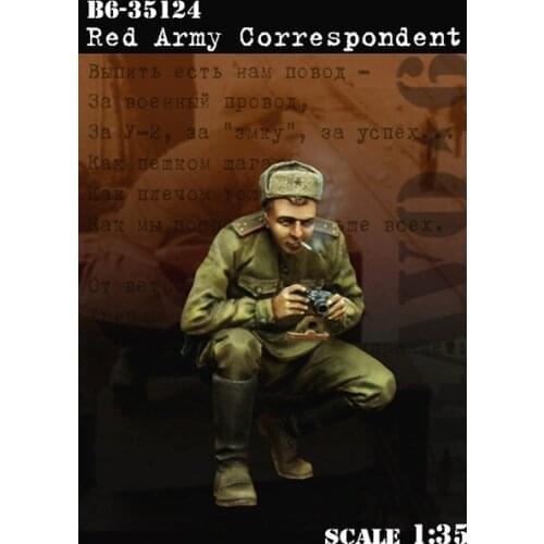1/35 Red Army Correspondent Resin kit soldiers GK Military subject matter of WWII Scene combination Uncoated No colour