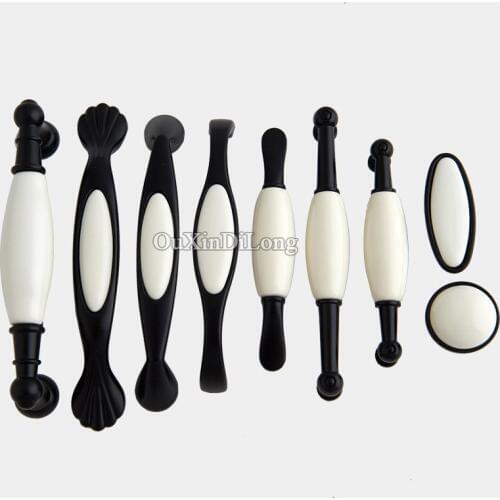 Top Designed 10PCS Ceramic Furniture Handles European Rural Style Cupboard Drawer Dresser Pull Kitchen Cabinet Handles and Knobs