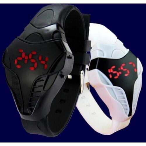 2020 New LED Digital Military Watch Cobra Men Wathces Colorful Silicone Triangle Dial Snake Head Sports Wristwatch Arm Band Gift