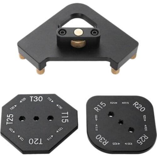 3 Pcs 4 in 1 Corner Radius Quick-Jig Router Table Template Jig Arc Angle Half Fillet Locator Jig Woodworking Trimming