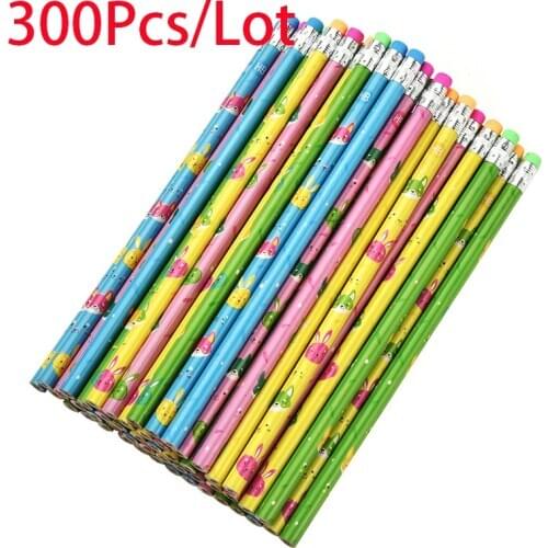 300Pcs/Lot HB Cartoon Black Pencil