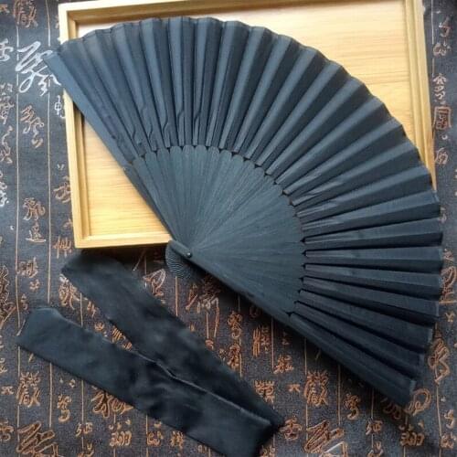 50pcs Vintage Black Chinese Style Hand Fan Folding Fans Dance Wedding Party Favor