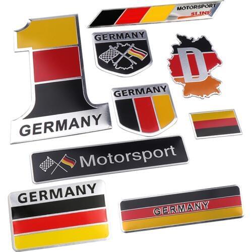 Car styling 3D Germany German Flag Badge Emblem Deutsch Car Sticker Grille Bumper Window Body Motorcycle Decal Decoration