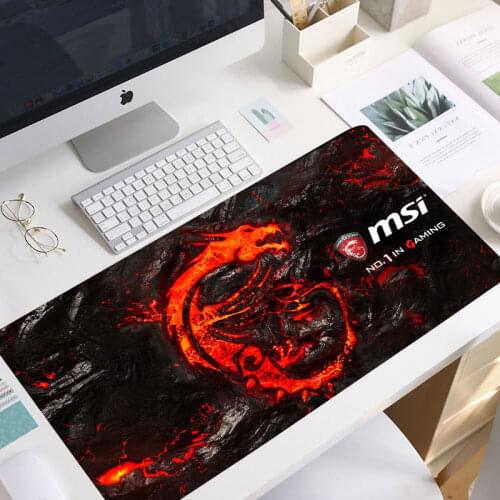 MSI Mouse Pad Large XXL Gamer Anti-slip Rubber Pad Gaming Mousepad to Keyboard Laptop Computer Speed Mice non-skid mouse pad mat