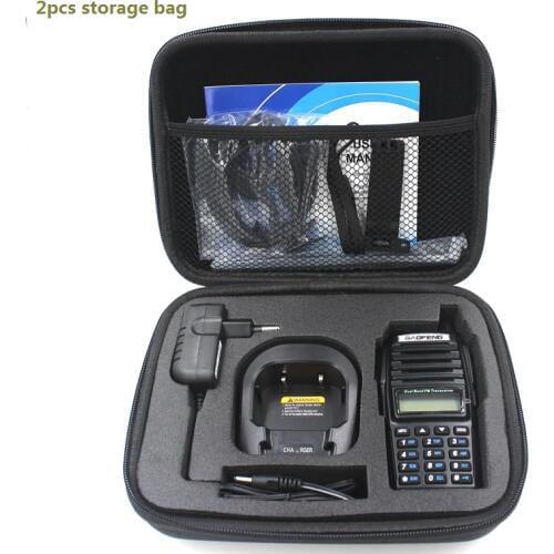 2pcs cover Nylon Carry Case Holder Walkie Talkie two way Radio Bag For Yaesu Kenwood WOUXUN TYT Baofeng UV-82 UV-9R storage bag
