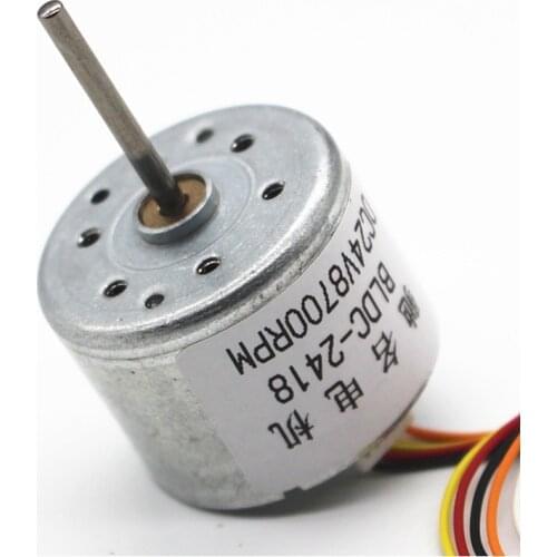 DC 24V 8700RPM Adjustable Speed Silent Long Life Micro High Speed Mini Brushless Motor with Hall Encoder Speed measurement