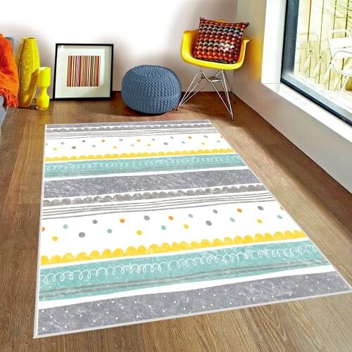 Bicycle Flower Nostalgia Birds pattern Kids Room Rug Play Mats Rug Crawling Mat