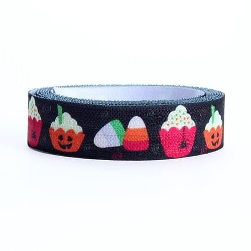 FLRA FOE Special designed thermal printing fold over elastic for girl hair accessory