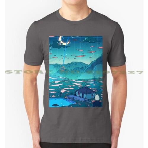 HowlS Moving Castle Black White Tshirt For Men Women Seerlight Studio Ghibli Anime Chill Lofi Hayao Miyazaki Howl Moving