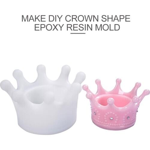 Crown Shape Storage Box Epoxy Mould DIY Resin Crystal Silicone Mold Small Jewelry Box Trinket Box Molds