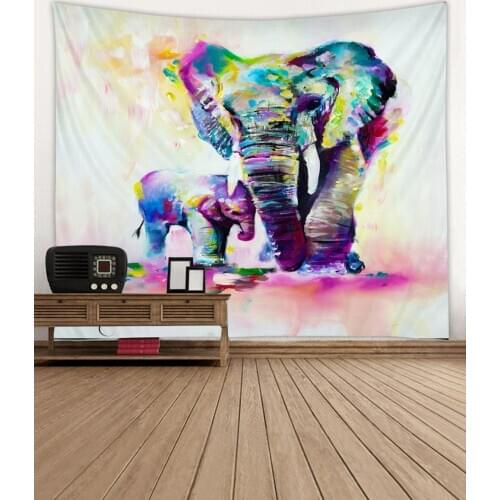Creative 3D Painting Animal Photographs Elephant Tapestry Wall Hanging Bed Spread Beach Towel Table Cloth Yoga Mat Large Size