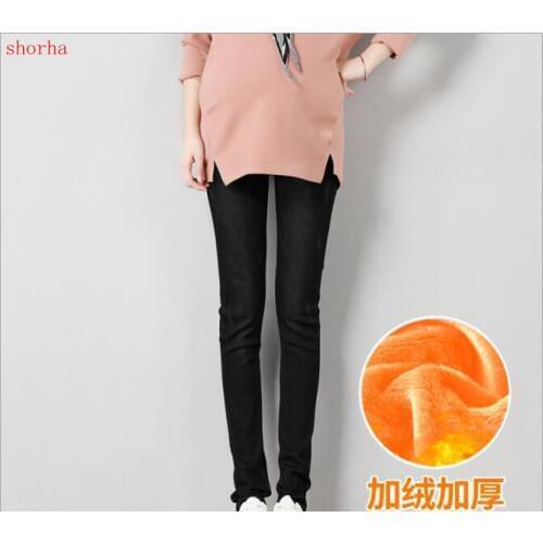 Fashion Maternity Clothes Elastic Maternity Jeans Skinny Pregnancy Pants Trouers for Pregnant Women Plus velvet winter Clothing