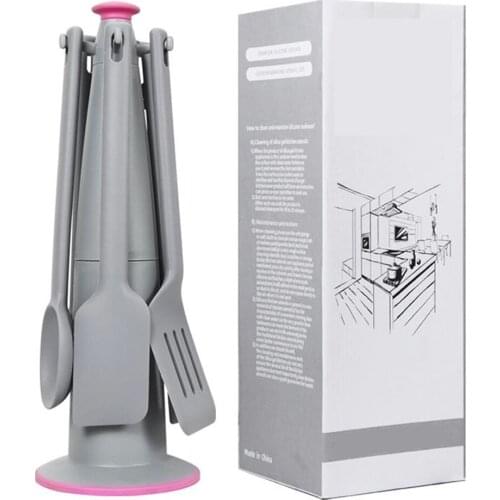 6pcs Silicone Kitchen Cooking Utensil Set Non-Stick Kitchen Cookware with Shovel