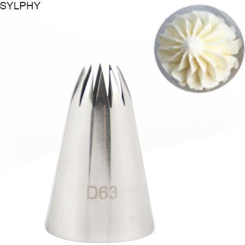 SYLPHY #D63 Cake Decorating Tips Pastry Tool Stainless Steel Piping Nozzles Cupcake Cream Head