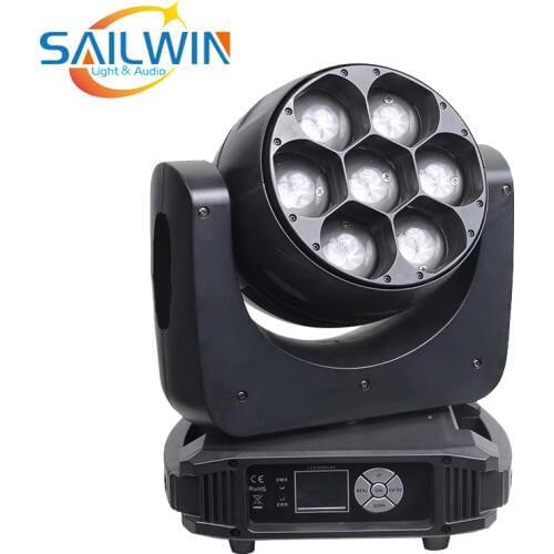 New Arrival Lyre 7*40W 4in1 RGBW ZOOM LED Moving Head Wash Beam Light For Stage Event Club Party