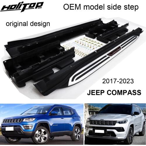 New arrival side bar side steps running board for Jeep new Compass 2017 2018 2019 2020,low profit for promotion,7 days only