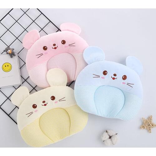 0-2 Years Baby Newborn Pillows Lovely Animal Pattern Baby Shape Pillow Anti-rollover Baby Headrest Pillow Pad