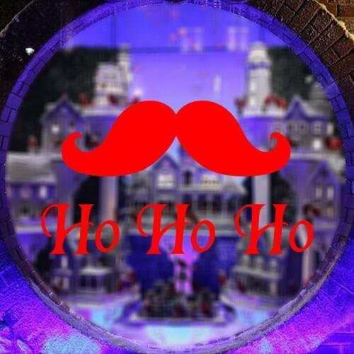 Popular Merry Christmas Ho Ho Ho Santa Claus Moustache Home Decal Shop Market Window Decor Wall Mural WY-1