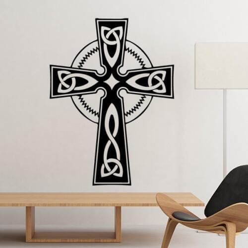 Religion Christianity Belief Church Holy Cross Silhouette Removable Wall Sticker Art Decals Mural DIY Wallpaper for Room Decal