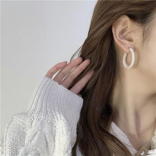S925 needle C shaped earrings simple female small earrings ring South Korean temperament earrings in 2021 new style