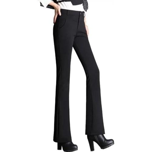 Spring Autumn Women Pencil Pants Summer Plus Size OL Style Female Work Suit Pant Loose Trousers Capris Flare Bell-bottomed Pants